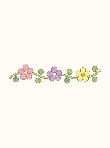 小花とつるの飾り（横長）（623×139px）