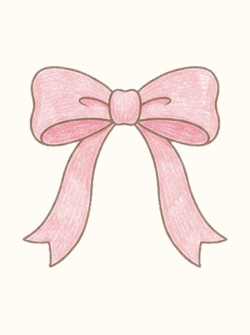蝶結びリボン（ピンク）（343×338px）