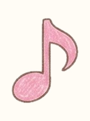 音符（ピンク）（124×152px）