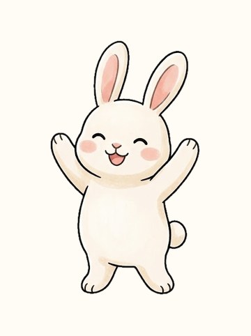 うさぎ・よろこぶ（原寸 287×487px）