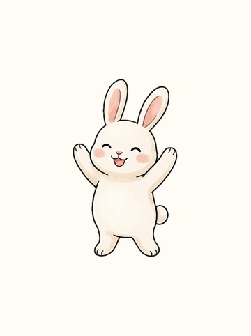 うさぎ・よろこぶ（大 201×341px）