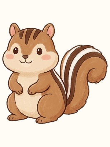 シマリス・ちょこん座り（原寸 462×444px）
