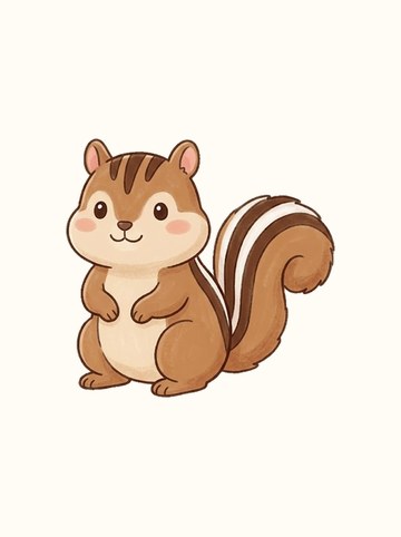 シマリス・ちょこん座り（大 323×311px）