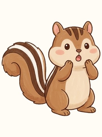 シマリス・おどろく（原寸 467×448px）