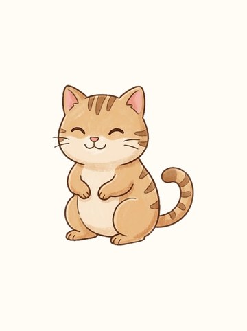 ネコ・おすわり（大 276×313px）