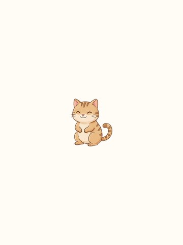 ネコ・おすわり（小 110×125px）