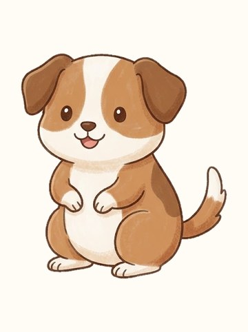 子犬・しっぽふり（原寸 400×438px）