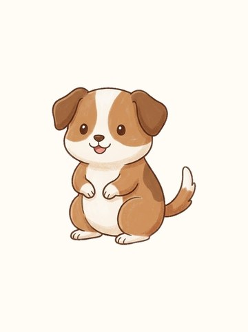 子犬・しっぽふり（大 280×307px）