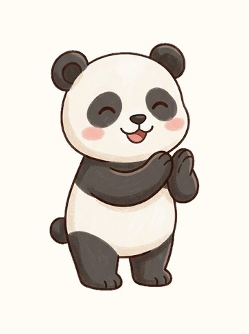 パンダ・はくしゅ（原寸 291×479px）
