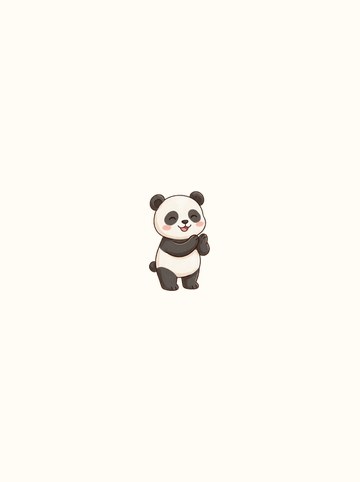 パンダ・はくしゅ（小 81×134px）