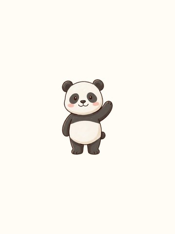 パンダ・手を振る（中 140×208px）