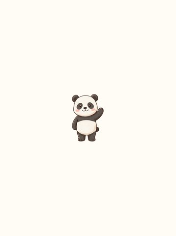 パンダ・手を振る（小 87×129px）
