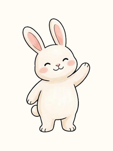 うさぎ・あいさつ（原寸 289×487px）