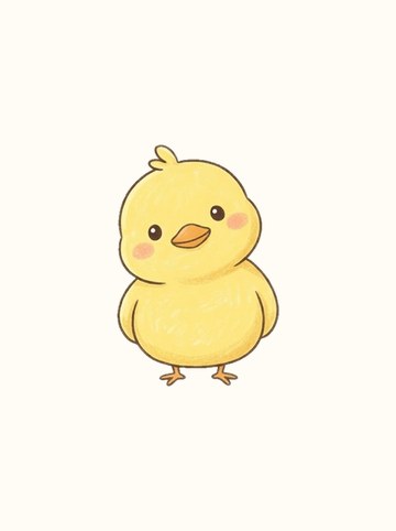 ヒヨコ・くびかしげ（大 197×293px）