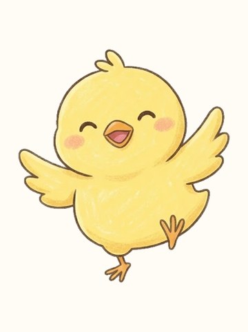 ヒヨコ・ぱたぱた（原寸 411×453px）