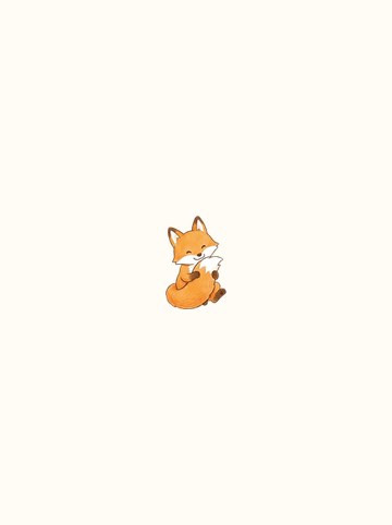 キツネ・しっぽをだっこ（小 74×115px）