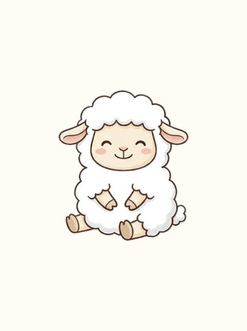 ひつじ・にっこり（大 254×293px）