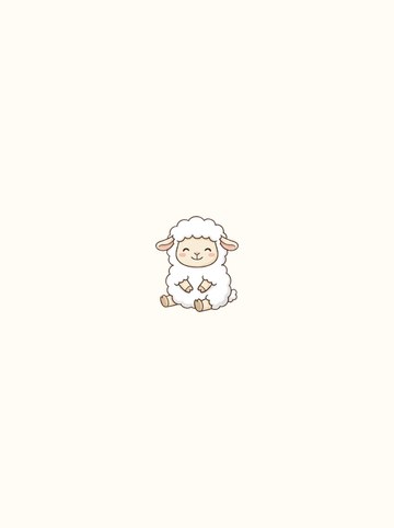 ひつじ・にっこり（小 102×117px）