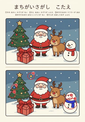 まちがいさがし こたえ