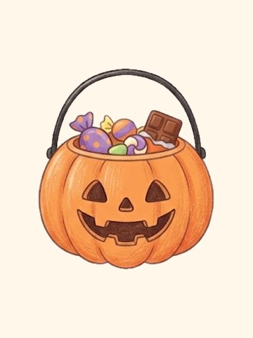 かぼちゃのお菓子バケツ（267×304px）