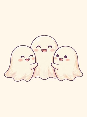 ちびおばけ3つ（465×281px）