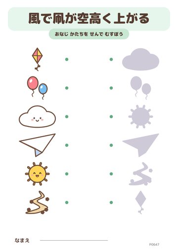 風で凧が空高く上がる