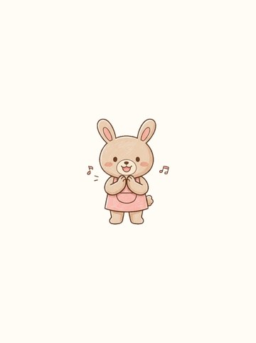 うさぎ・はくしゅ（小 116×150px）