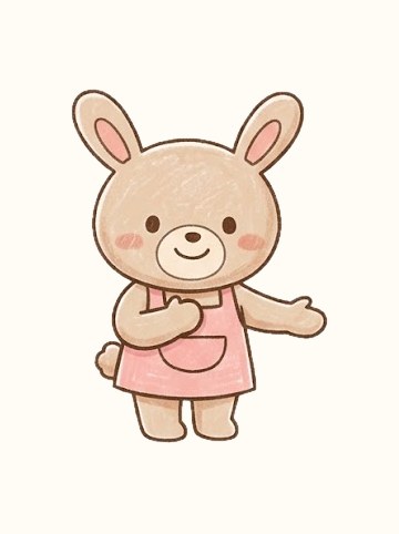 うさぎ・どうぞ（原寸 232×321px）