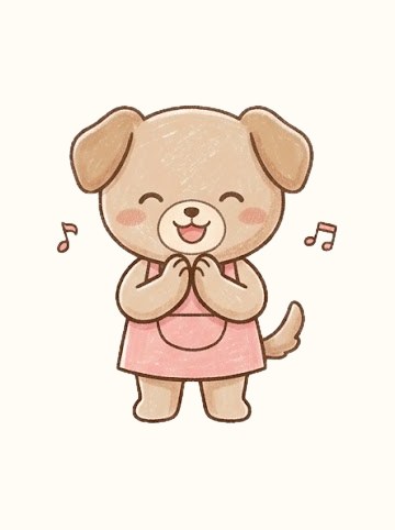 こいぬ・はくしゅ（原寸 257×291px）