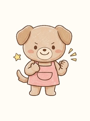 こいぬ・がんばれ（原寸 255×285px）