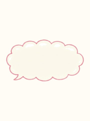 もこもこ吹き出し（ピンク）・左右反転（620×333px）