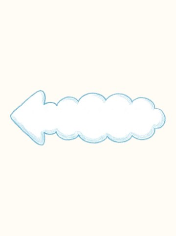 もこもこ雲（白）・ひだり（580×208px）