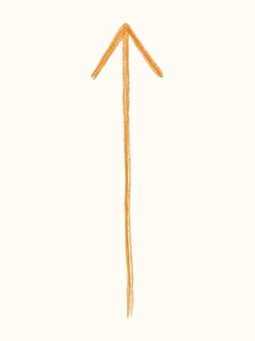 手書き線（オレンジ）・うえ（141×562px）