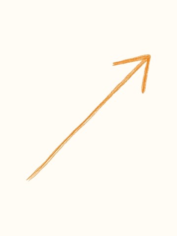 手書き線（オレンジ）・みぎうえ（498×499px）