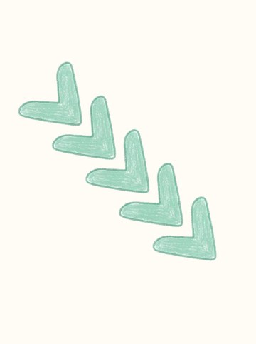 三つ並び >>>（ミント）・みぎした（528×528px）