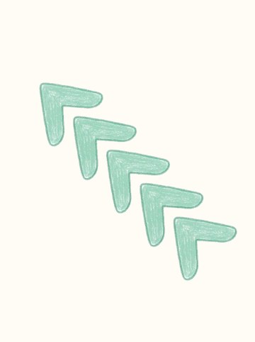 三つ並び >>>（ミント）・ひだりうえ（528×528px）
