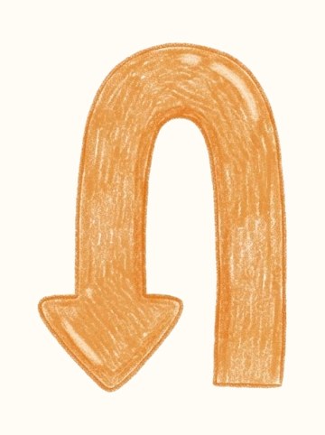 Uターン（オレンジ）・左右反転（279×390px）