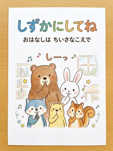 しずかにしてね