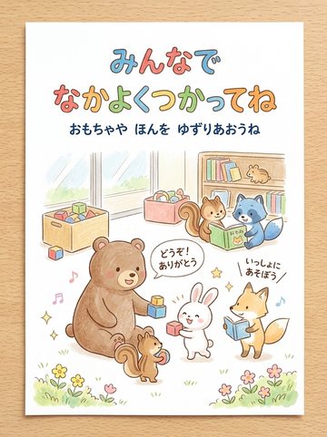みんなでなかよくつかってね