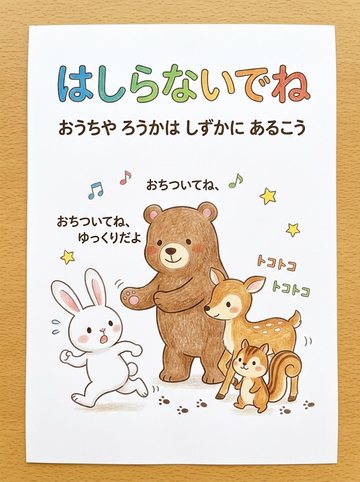 はしらないでね
