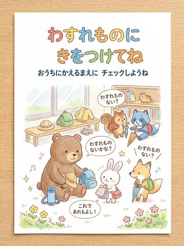 わすれものにきをつけてね