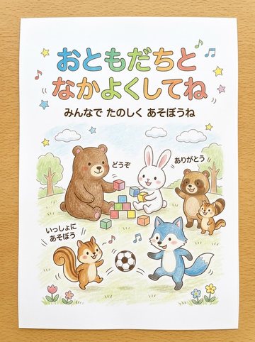 おともだちとなかよくしてね