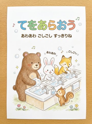 てをあらおう