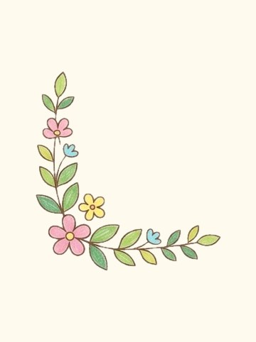 小花のコーナー飾り（左下用）（278×298px）