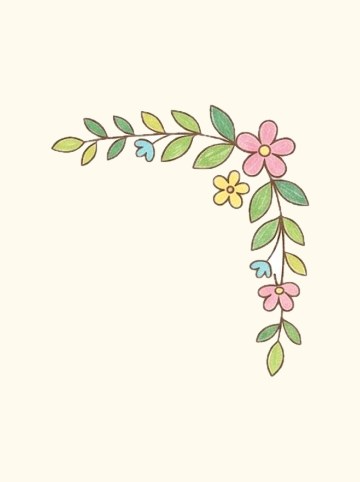 小花のコーナー飾り（右上用）（276×290px）