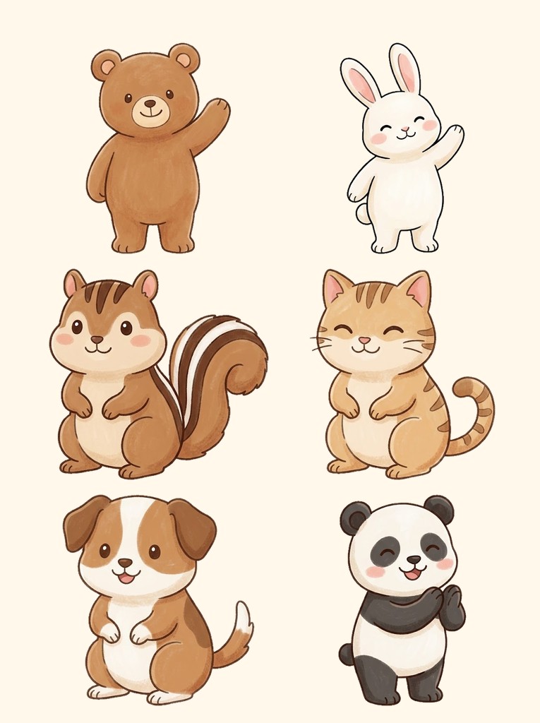 クマ・手を振る（原寸 310×448px）